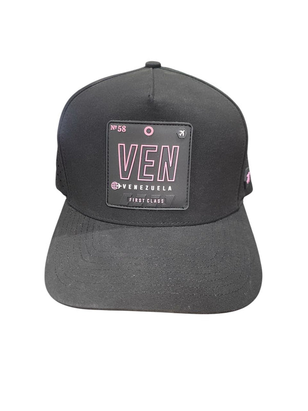 GORRA VENEZUELA PERFORMANCE HAT NEGRO/ROSADO