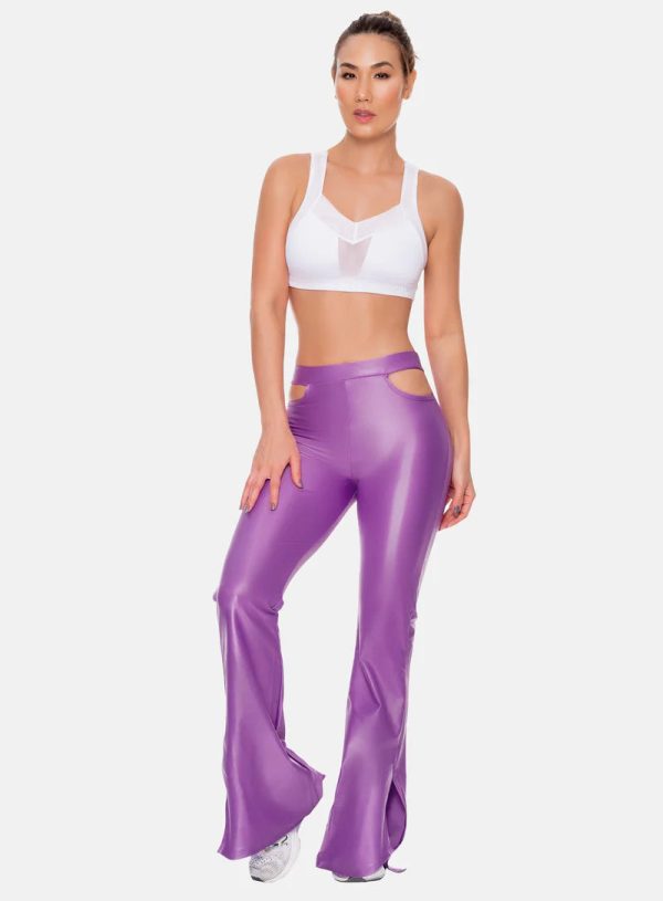 PANTALÓN DEPORTIVO APARIENCIA CUERO BOTA ANCHA TALLA U REF: 103373