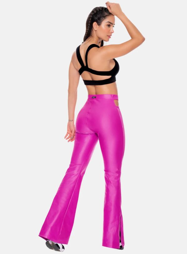 PANTALÓN DEPORTIVO APARIENCIA CUERO BOTA ANCHA TALLA U REF: 103373