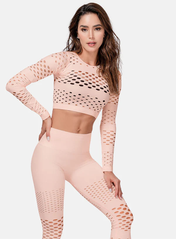 TOP DEPORTIVO MUJER MANGA LARGA SIN COSTURAS TALLA U REF: 104963 - Sabrinasport7