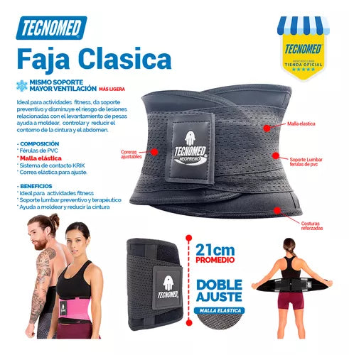 FAJA TECNOMED PARA GYM / CLASICA - 615762