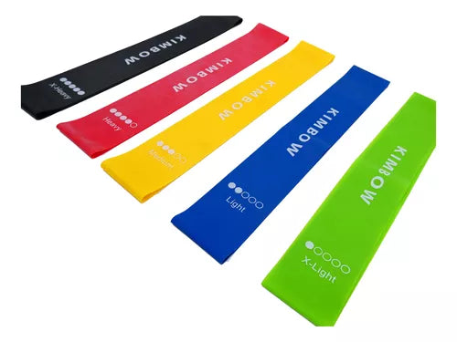 SET DE 5 MINI BANDAS ELÁSTICAS DE RESISTENCIA KIMBOW
