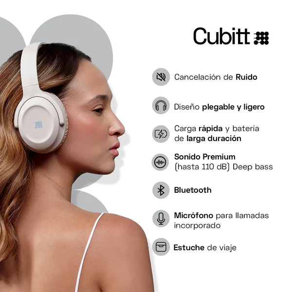 AUDIFONOS INALAMBRICOS CUBITT HEADPHONES  CTANC - Sabrinasport7