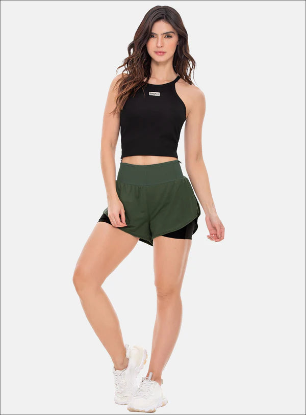 SHORT DEPORTIVO POLIÉSTER CON SHORT INTERNO REF: 107853