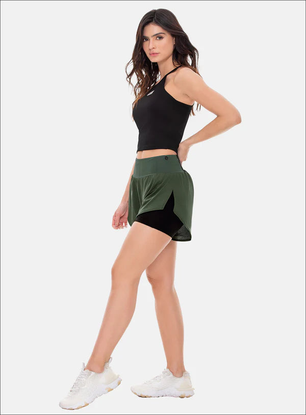 SHORT DEPORTIVO POLIÉSTER CON SHORT INTERNO REF: 107853