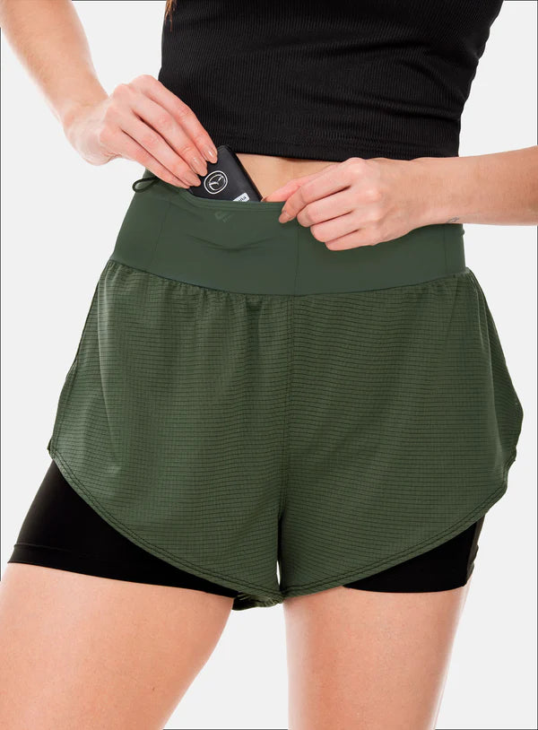 SHORT DEPORTIVO POLIÉSTER CON SHORT INTERNO REF: 107853