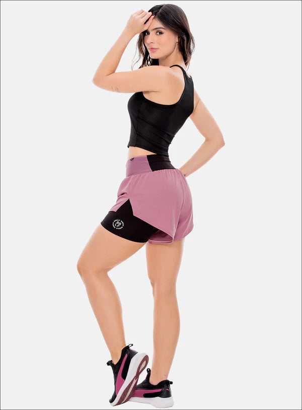 SHORT DEPORTIVO POLIÉSTER CON SHORT INTERNO REF: 107853