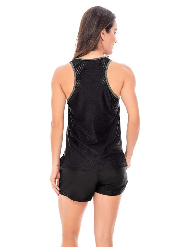 BLUSA DEPORTIVA MUJER POLIÉSTER CON CORTES EN MALLA TALLA ÚNICA REF: 106523 SKU: 106523-17