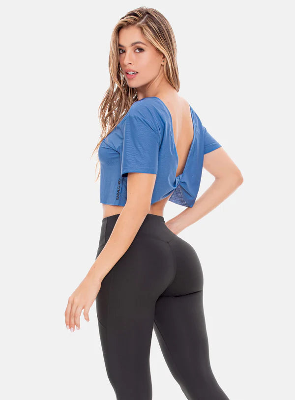 CAMISETA DEPORTIVA MUJER POLIÉSTER CORTA REF: 107233