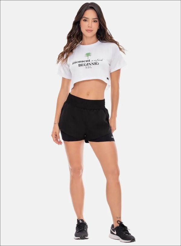 SHORT DEPORTIVO POLIESTER CON SHORT INTERNO 107883 - Sabrinasport7