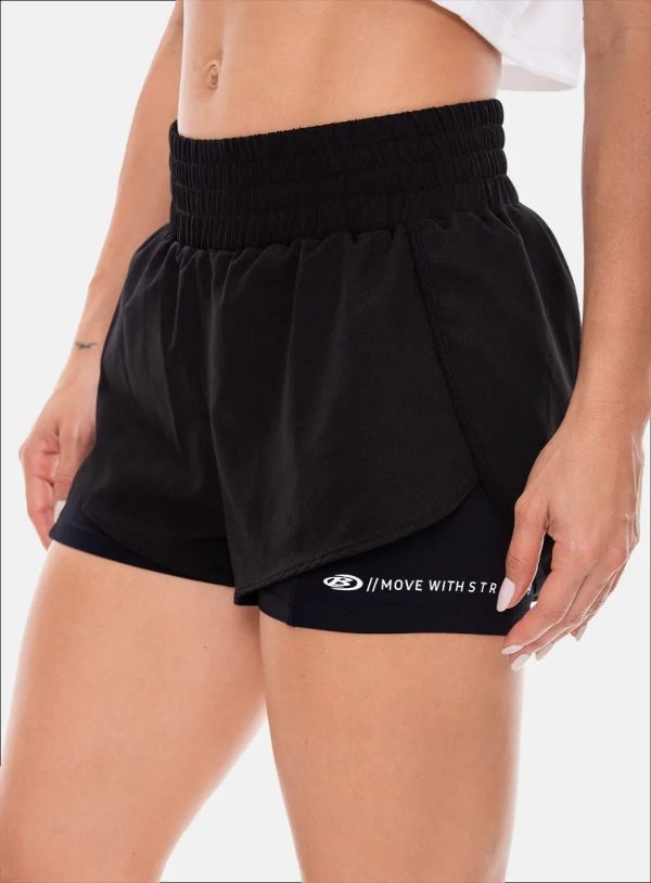 SHORT DEPORTIVO POLIESTER CON SHORT INTERNO 107883 - Sabrinasport7
