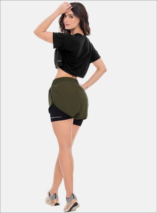 SHORT DEPORTIVO POLIESTER CON SHORT INTERNO 107883 - Sabrinasport7