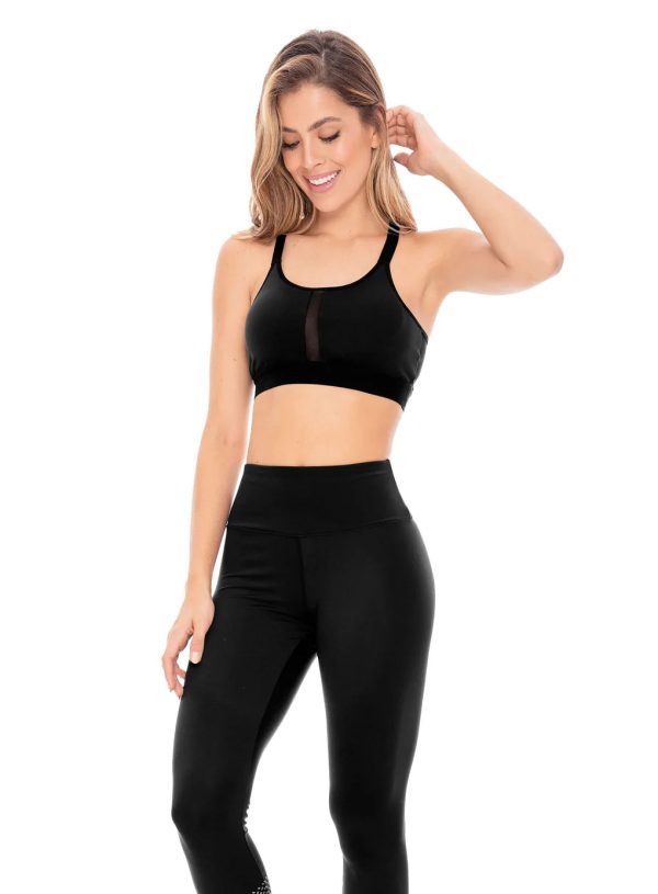 TOP DEPORTIVO MUJER POLIAMIDA CON COPAS INTERNAS ELASTICO EXPUESTO REF 106793 - Sabrinasport7