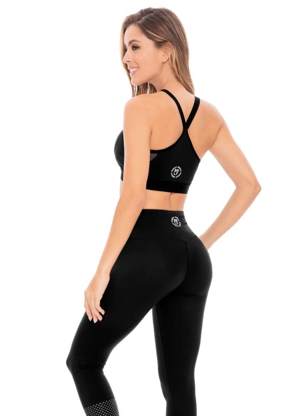 TOP DEPORTIVO MUJER POLIAMIDA CON COPAS INTERNAS ELASTICO EXPUESTO REF 106793 - Sabrinasport7