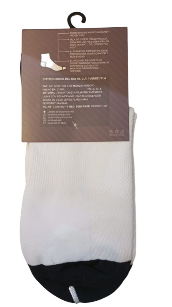 MEDIAS DE COMPRESION COLOR BLANCO-NEGRO REF - KW7SKMP1002