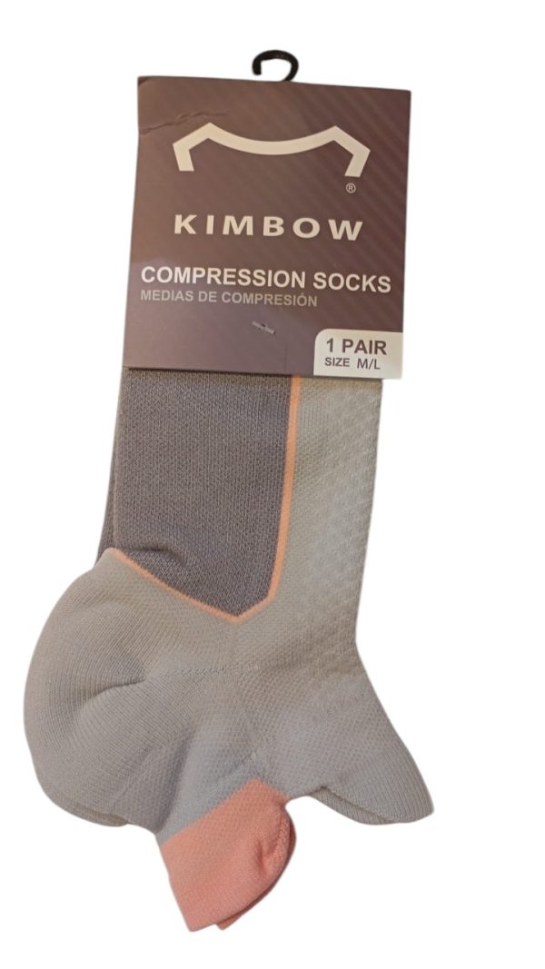 MEDIAS DE COMPRESION COLOR GRIS-NEGRO REF - KW10SKMP1017