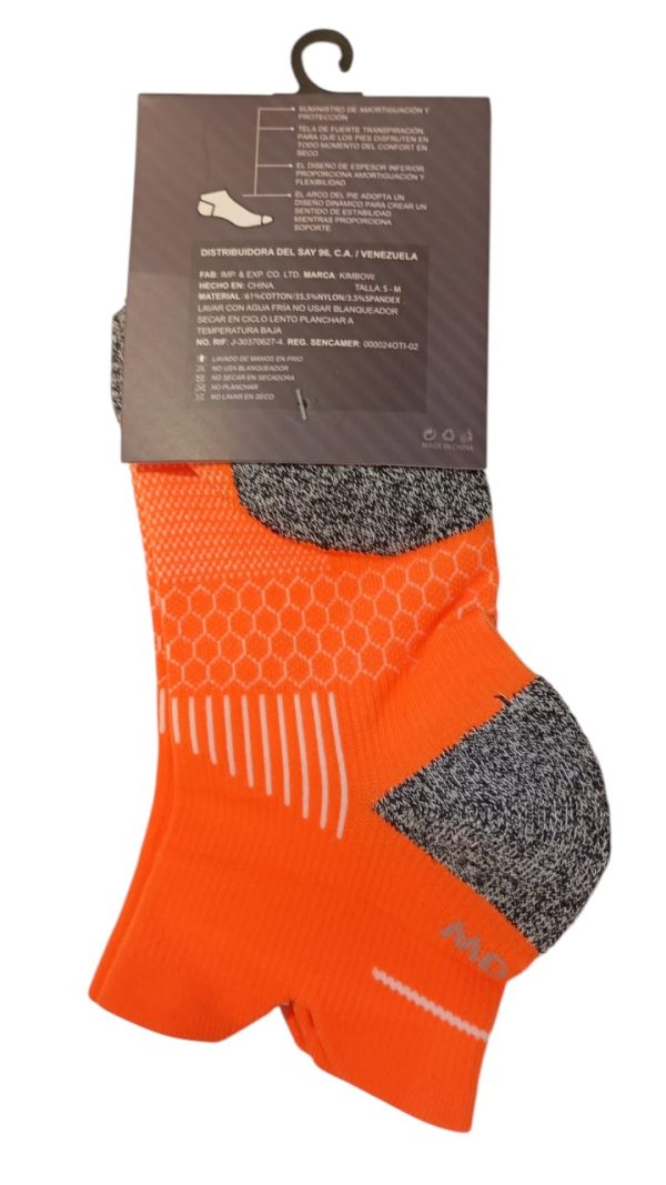 MEDIAS DE COMPRESION COLOR NARANJA-NEGRO REF - KW8SKMP1