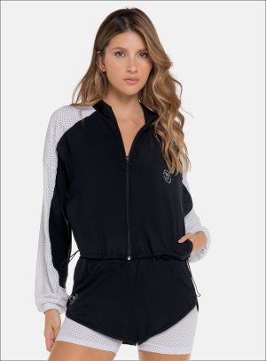 CHAQUETA DEPORTIVA DAMA NEGRO - 109153