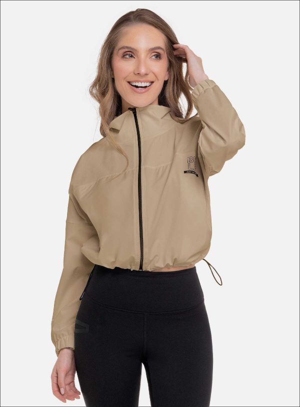 CHAQUETA DEPORTIVA DAMA COLOR BEIGE - 111663 CHAQUETA DEPORTIVA DAMA COLOR BEIGE - 111663