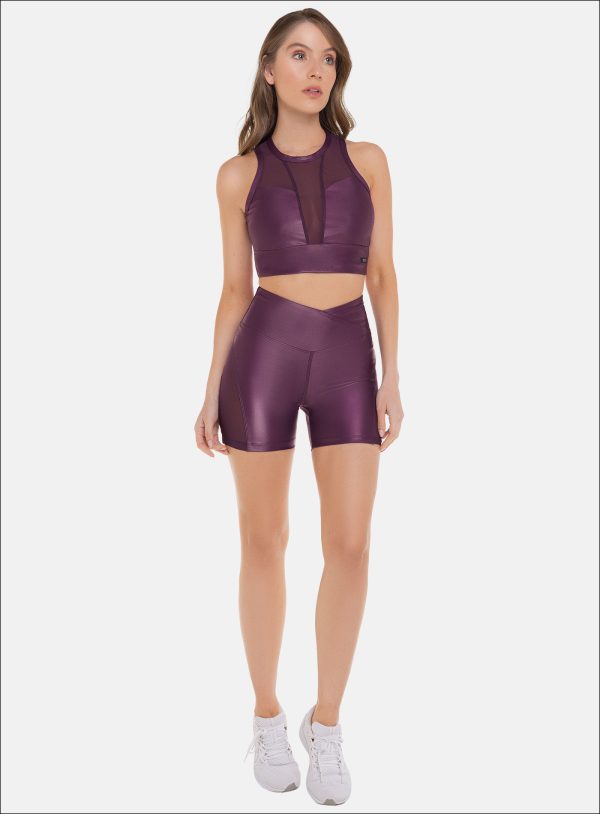 SHORT DEPORTIVO DAMA COLOR BERENJENA - 112053 SHORT DEPORTIVO DAMA COLOR BERENJENA - 112053