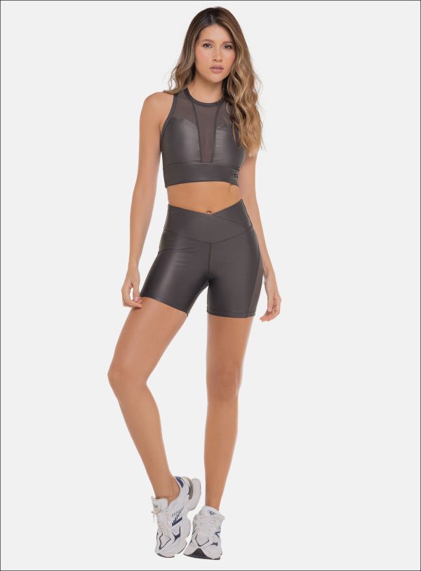 SHORT DEPORTIVO DAMA COLOR GRIS - 112053 SHORT DEPORTIVO DAMA COLOR GRIS - 112053