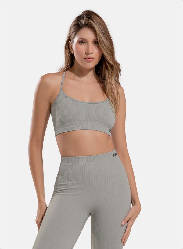 TOP DEPORTIVO BABALU PARA DAMAS COLOR GRIS - 112883 TOP DEPORTIVO BABALU PARA DAMAS COLOR GRIS - 112883