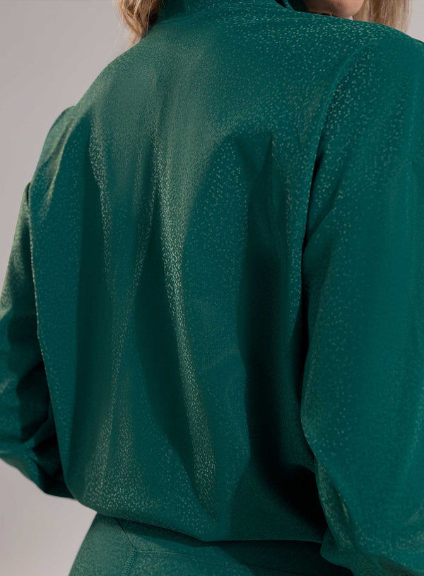 CHAQUETA DEPORTIVA EN TELA CON ACABADO BRILLANTE - 23 AZUL - 112323